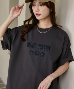 MARY QUANT × PUBLUX|Polka dot embroidered logo T-shirt - Limited Edition